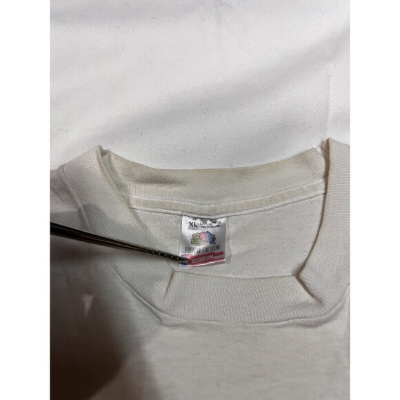 90s Hanes Single Stitch "Indian Power" Advocacy White Graphic T Shirt Sz XL - Picture 7 of 9